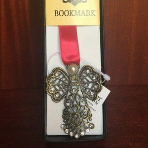Burton and Burton Angel Ribbon Bookmark Red Pewter with Box